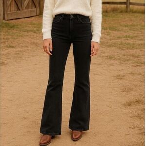 ROLLAS Dusters High Rise Slim Bootcut Jeans Black Size 28